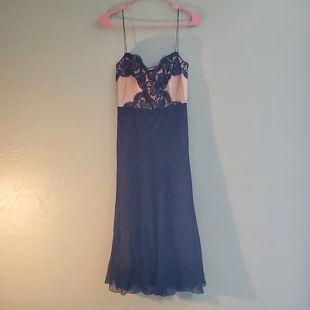 Elie Tahari Silk and Lace Dress Vintage